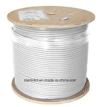 Cabo LAN CAT6A UTP de alta capacidade 10 Gigabit Branco